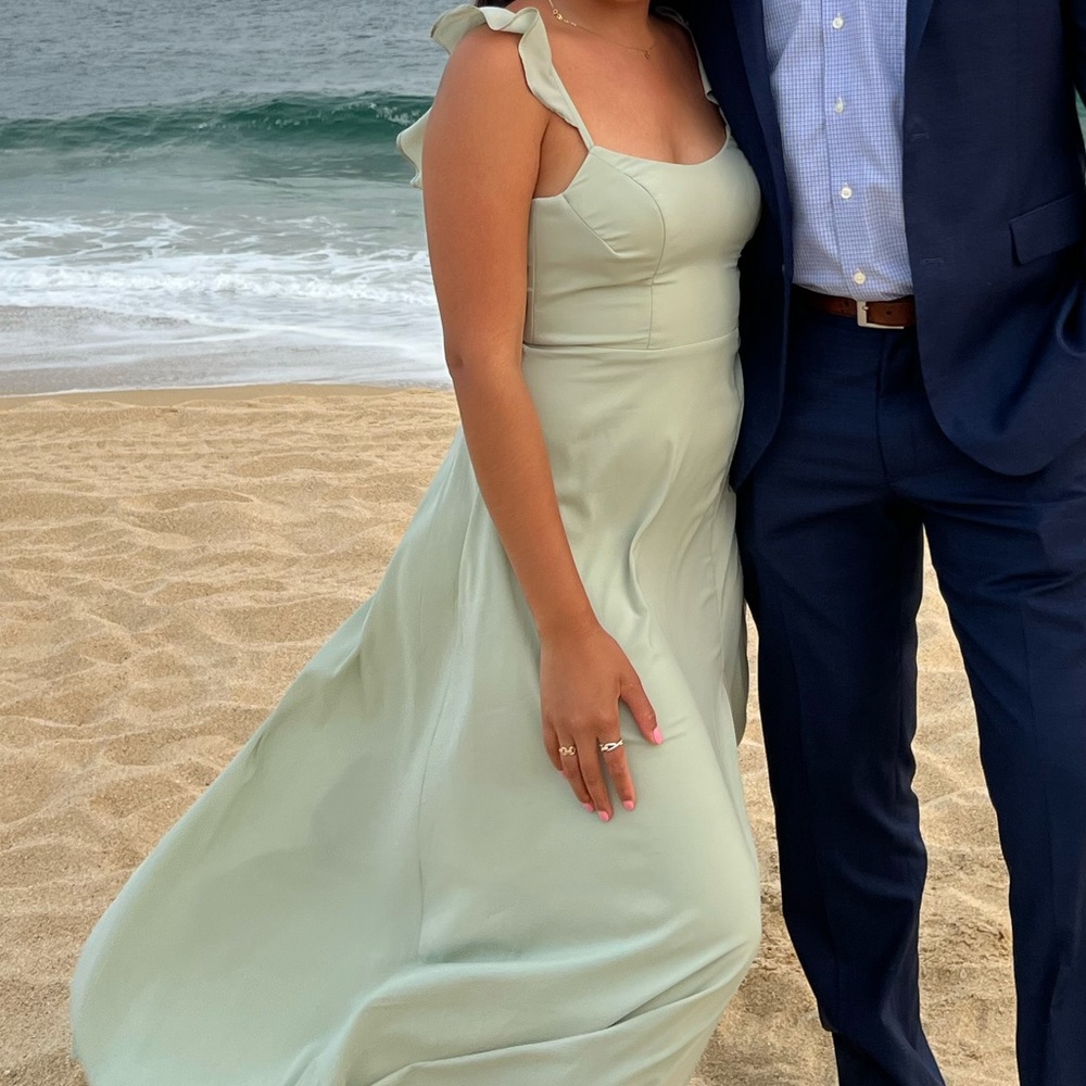 Green bridesmaid dress